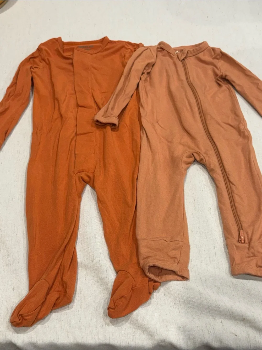 Kyte Baby + Magnetic Me Bundle Set Rust Orange Footed Sleeper Modal Bamboo 3-6m